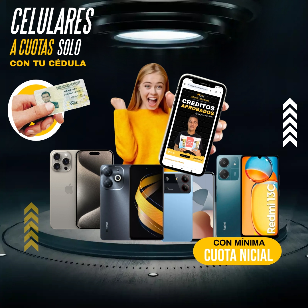 Celulares a cuotas solo con tu cedula en Pagalo Despues